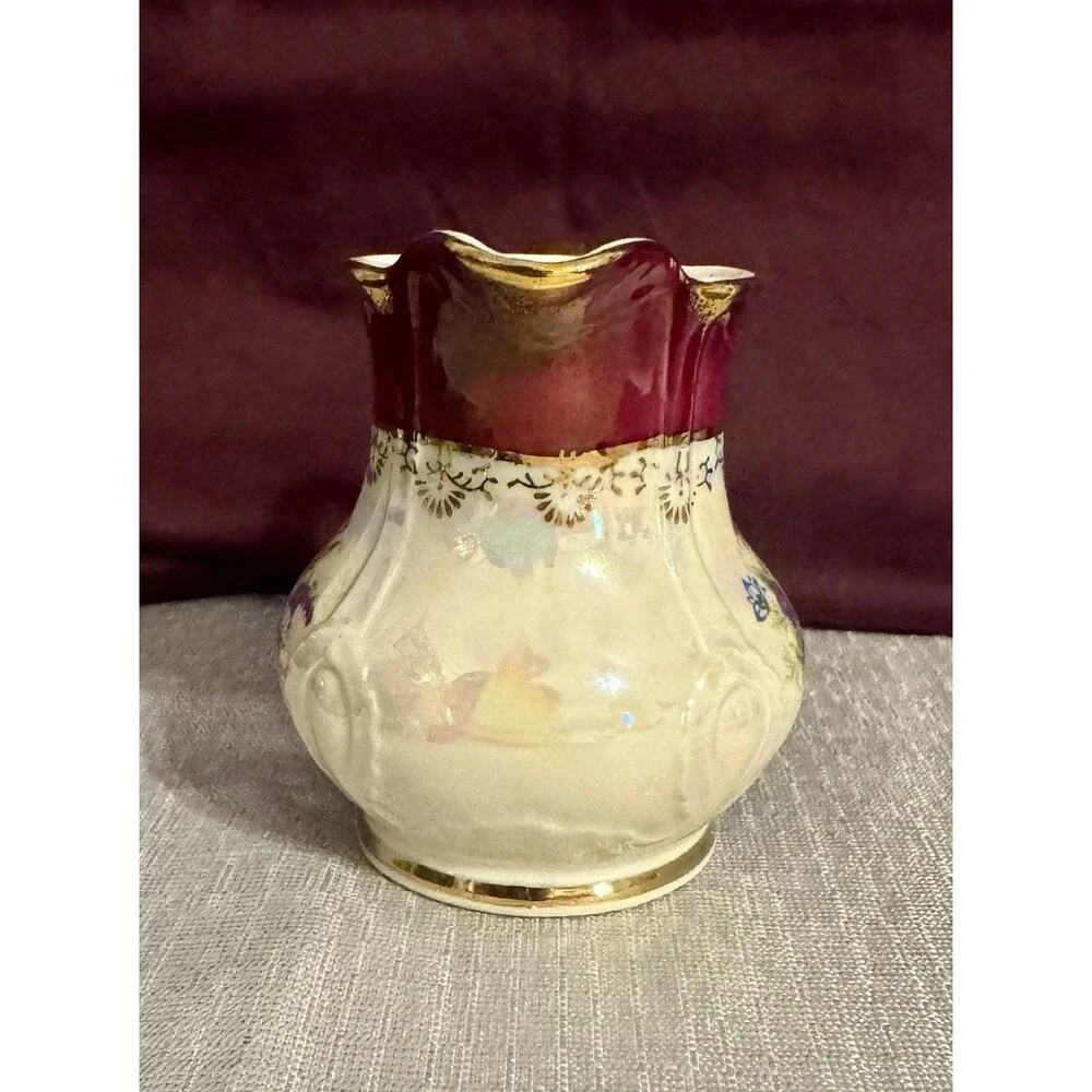 Vintage Sun Pottery China - Small Creamer Only~Hand Painted Floral - Japan